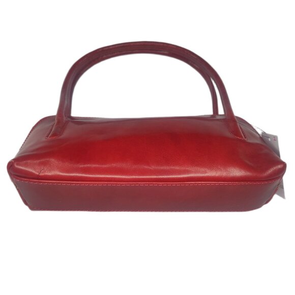 Genuine Charlie Leather "Caterina" Small Red Leather Handbag-NWT - Picture 12 of 14